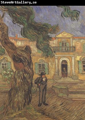 Vincent Van Gogh Pine Trees with Figure in the Garden of Saint-Paul Hospital (nn04)